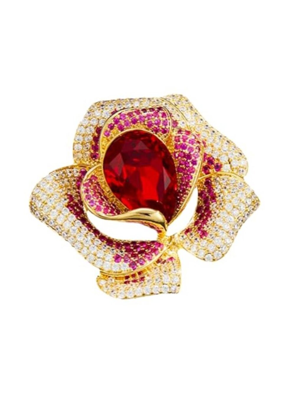 Crystal Flower Brooches and Pins for Women Dress Wedding Bouquet Pin